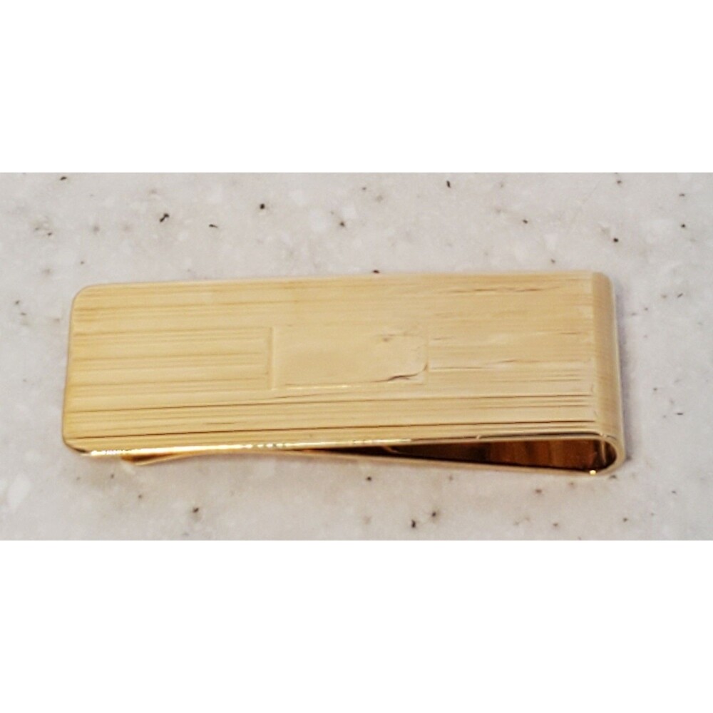 Vintage Ballou Gold Tone Money Clip MCM Minimalist Grandpacore Unisex Mens Women